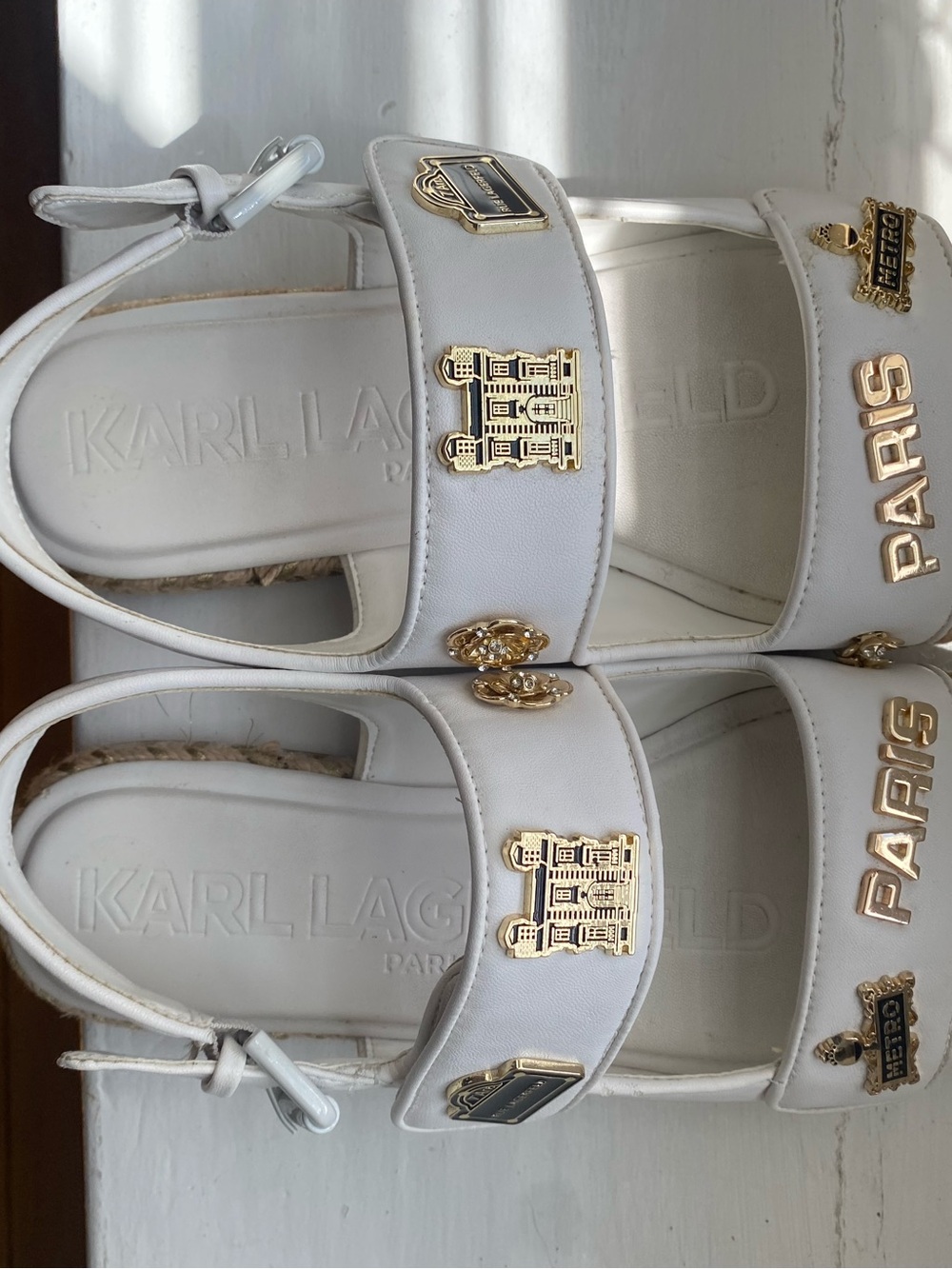 Karl Lagerfeld Paris Charlay Rue Pins Espadrille Flat Sandals